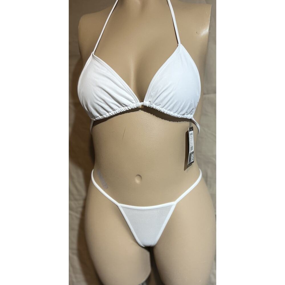 SHERRYLO Brazilian Bikini Thong Swimsuit for Women String Micro Mesh Bottom , M